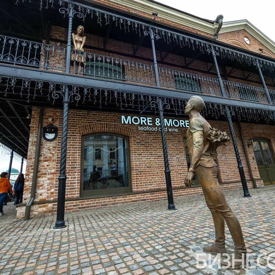 Скульптурная композиция влюбленных юноши и девушки у ресторана "Море-Море". 